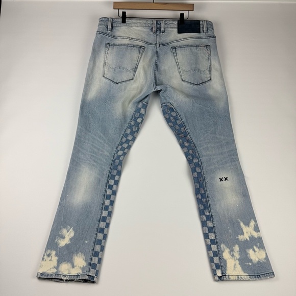Cult of Individuality Men’s Distressed Checkered Jeans – Size 40x33 - Picture 2 of 10